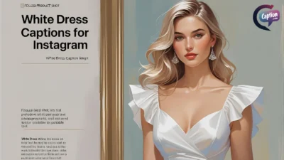 White Dress Captions for Instagram